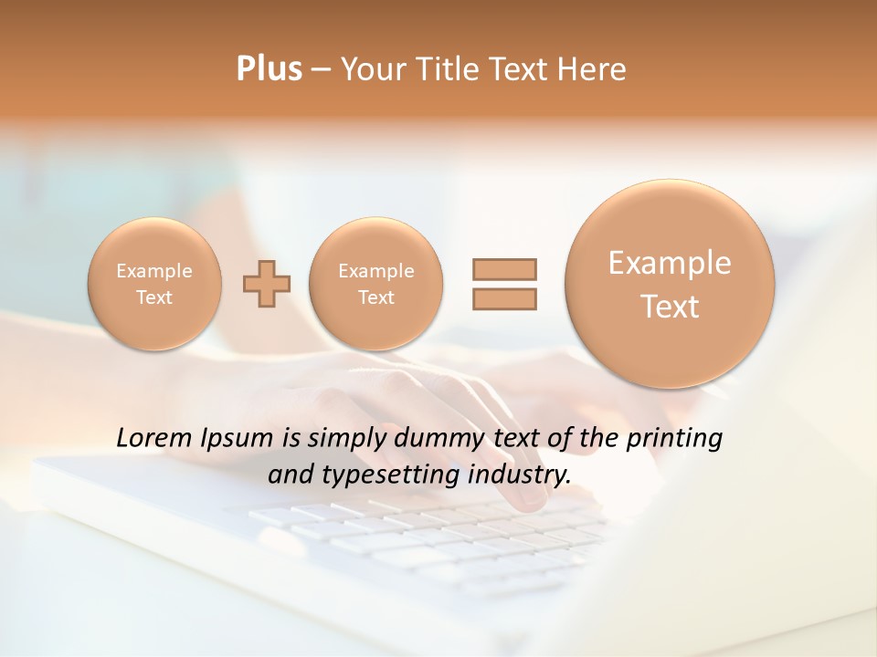 Keyboard Focus Teenager PowerPoint Template
