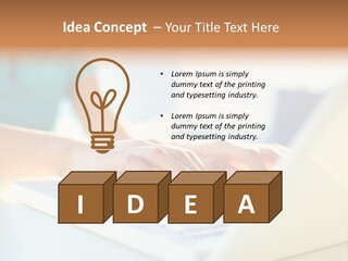 Keyboard Focus Teenager PowerPoint Template