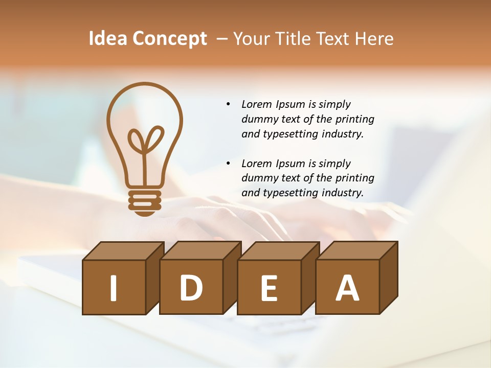 Keyboard Focus Teenager PowerPoint Template