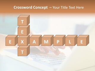 Keyboard Focus Teenager PowerPoint Template