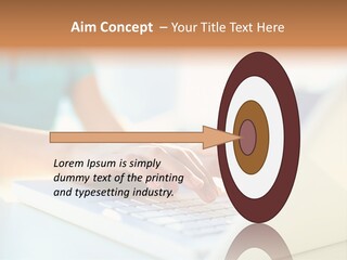 Keyboard Focus Teenager PowerPoint Template