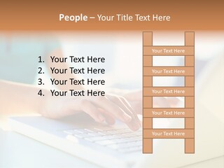 Keyboard Focus Teenager PowerPoint Template