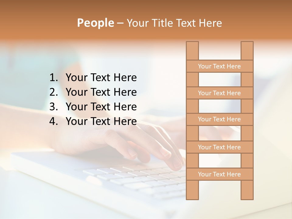 Keyboard Focus Teenager PowerPoint Template
