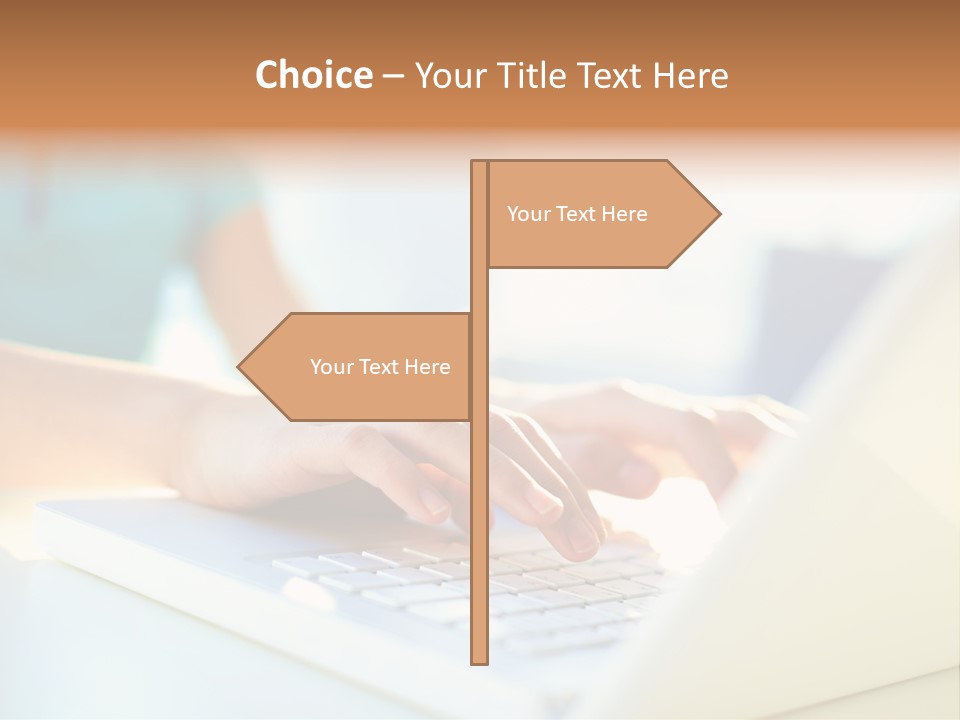 Keyboard Focus Teenager PowerPoint Template