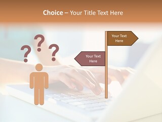 Keyboard Focus Teenager PowerPoint Template