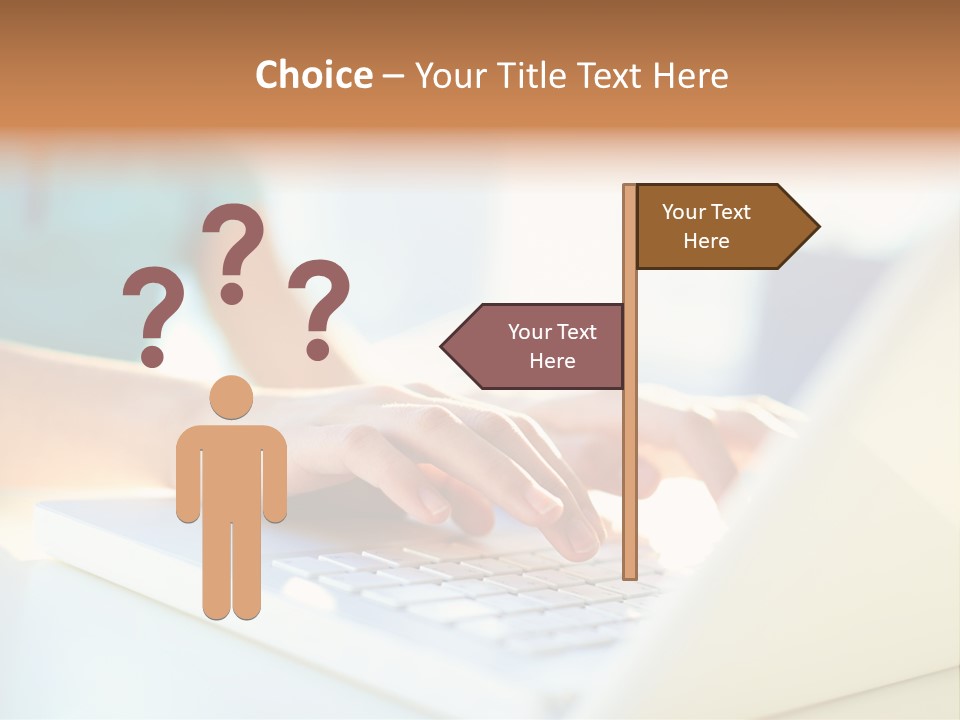 Keyboard Focus Teenager PowerPoint Template