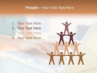 Keyboard Focus Teenager PowerPoint Template