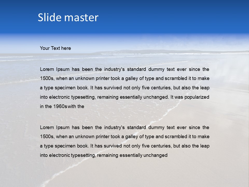 Sea Wide Angle Horizontal PowerPoint Template