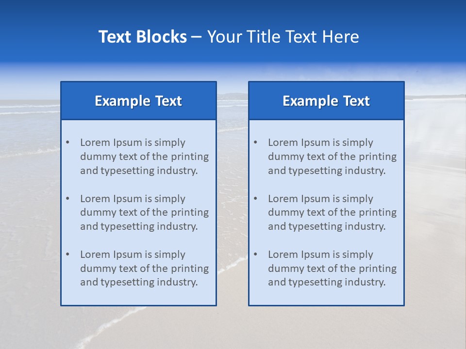 Sea Wide Angle Horizontal PowerPoint Template