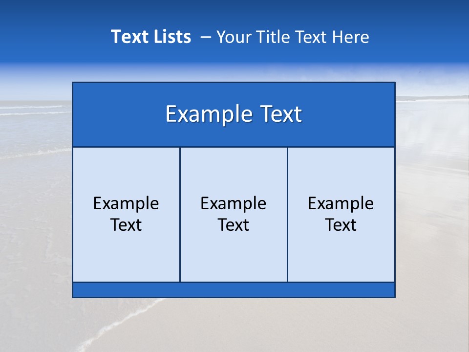 Sea Wide Angle Horizontal PowerPoint Template