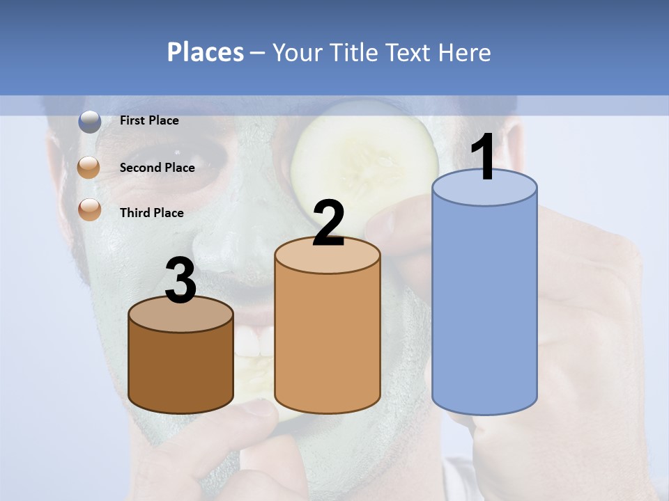 Vertical Happy Mask PowerPoint Template