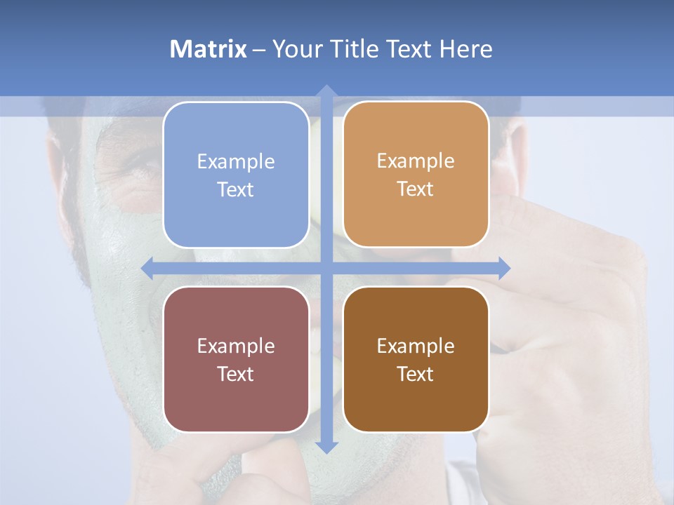 Vertical Happy Mask PowerPoint Template