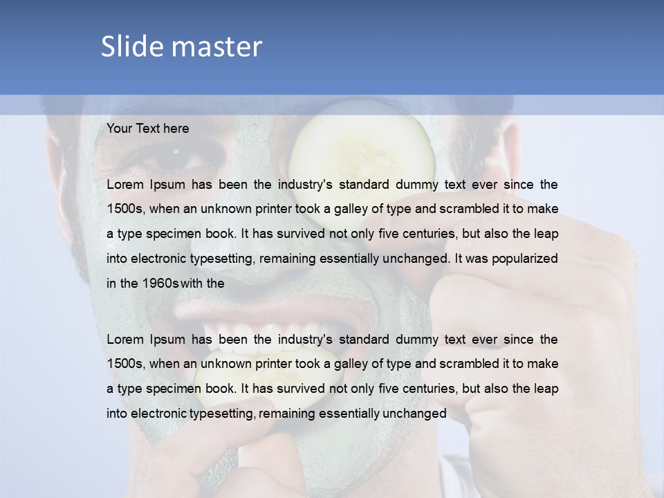 Vertical Happy Mask PowerPoint Template