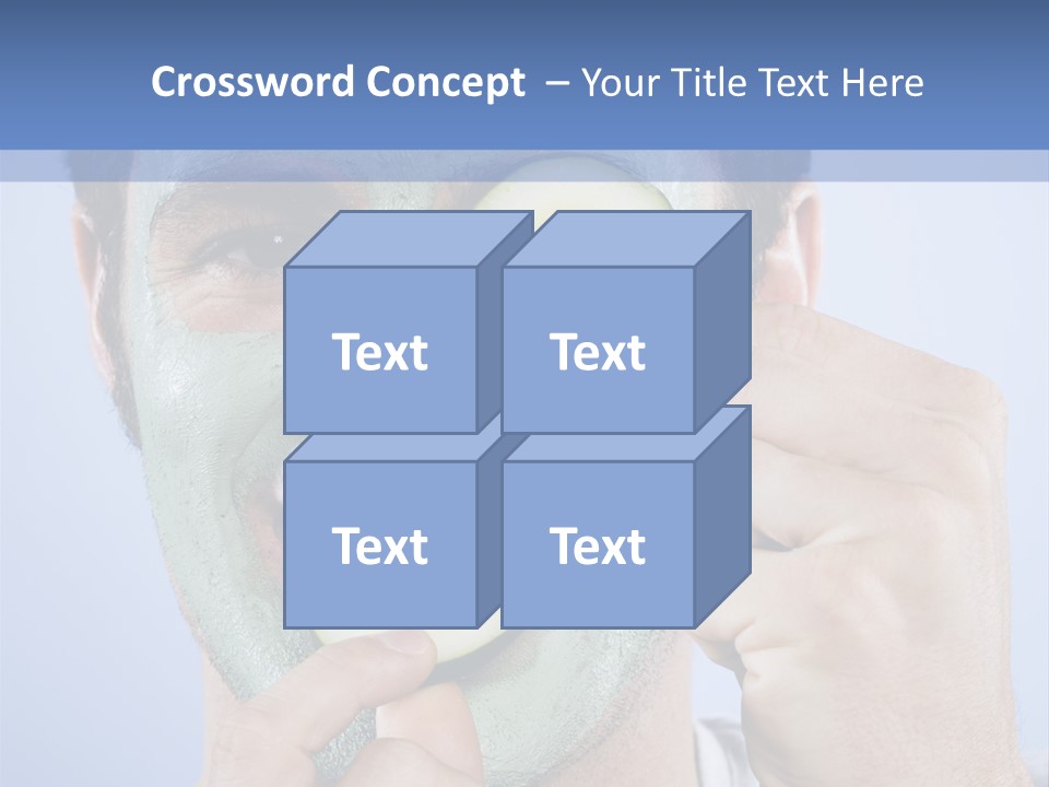 Vertical Happy Mask PowerPoint Template