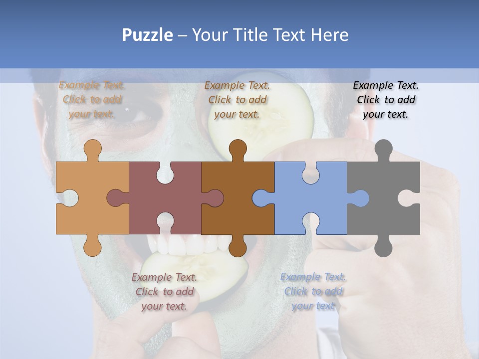 Vertical Happy Mask PowerPoint Template