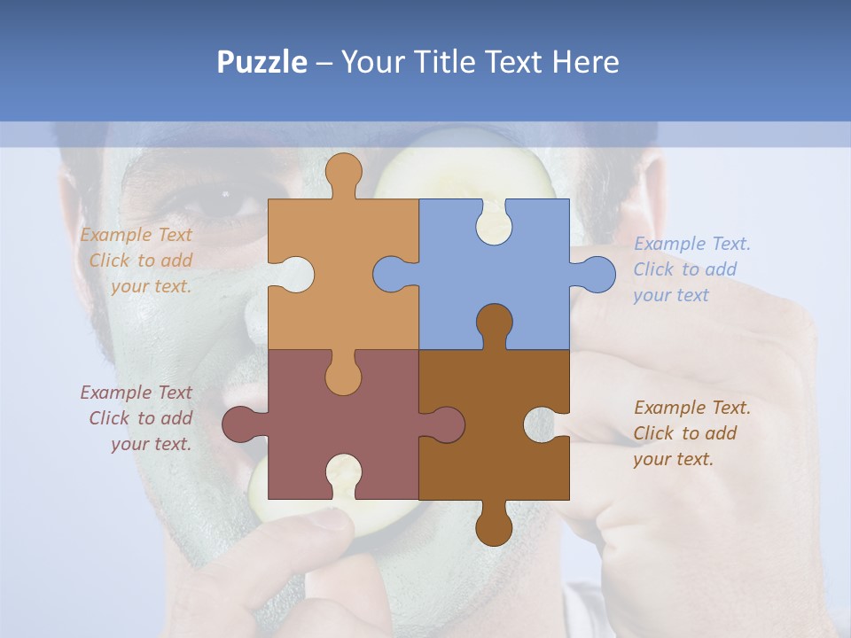 Vertical Happy Mask PowerPoint Template