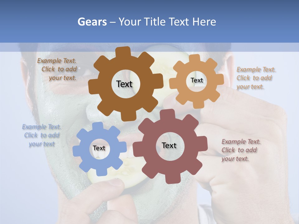 Vertical Happy Mask PowerPoint Template