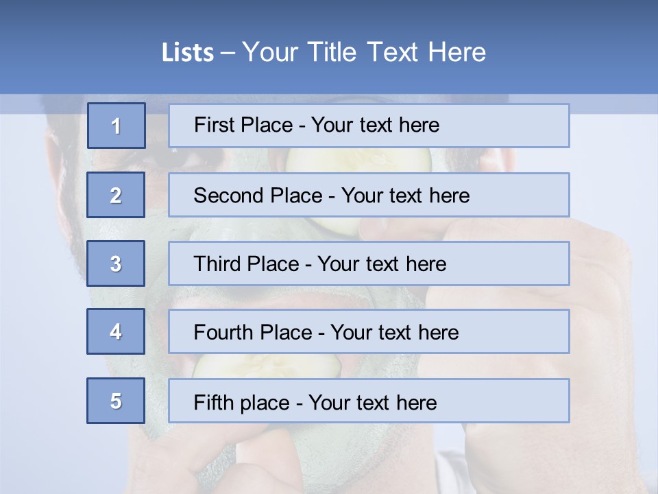 Vertical Happy Mask PowerPoint Template