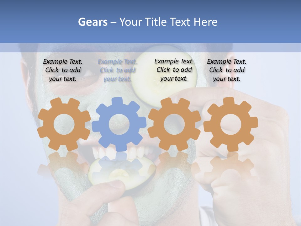 Vertical Happy Mask PowerPoint Template