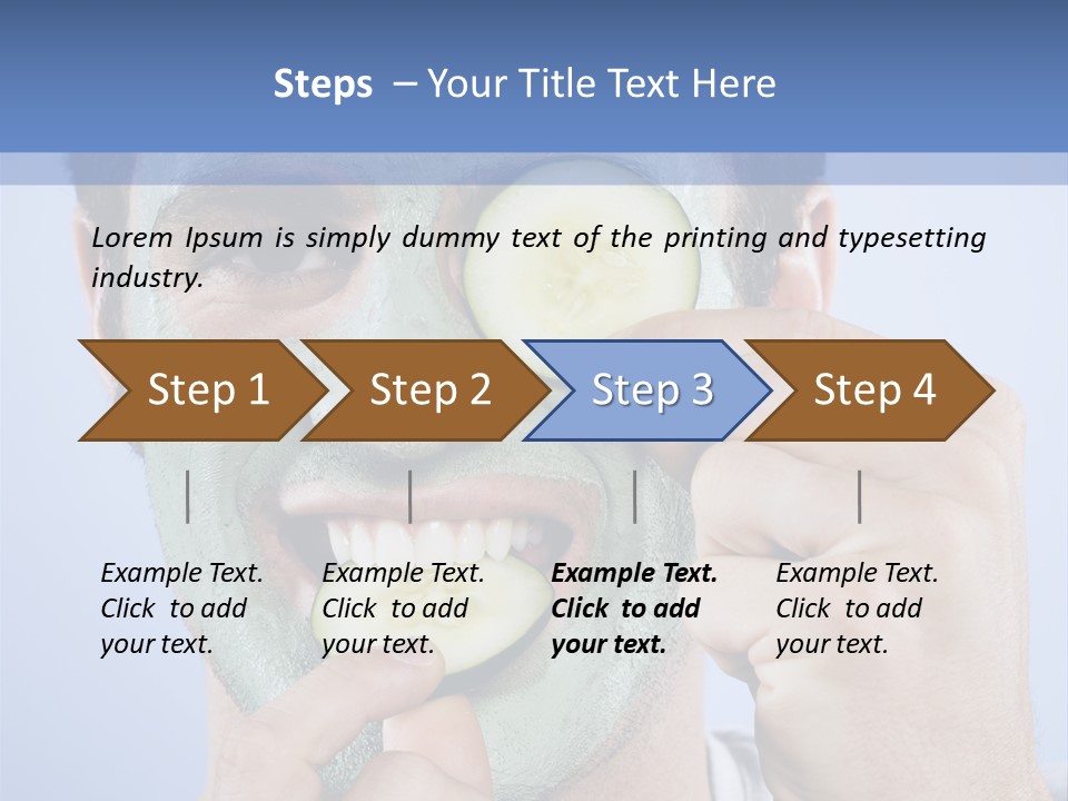 Vertical Happy Mask PowerPoint Template