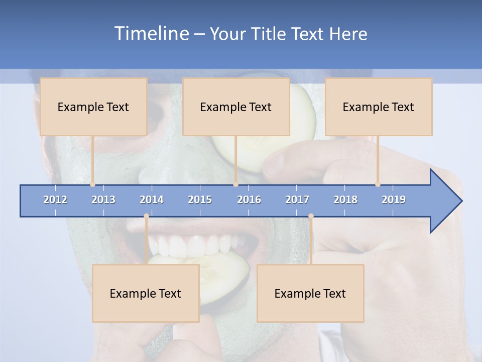 Vertical Happy Mask PowerPoint Template