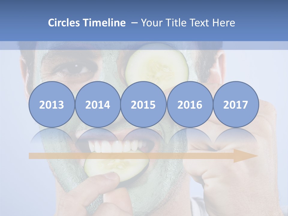 Vertical Happy Mask PowerPoint Template