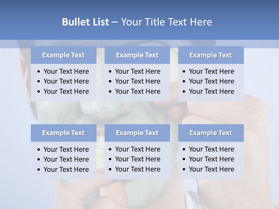 Vertical Happy Mask PowerPoint Template