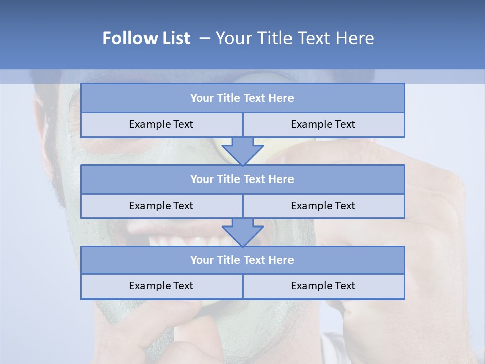 Vertical Happy Mask PowerPoint Template