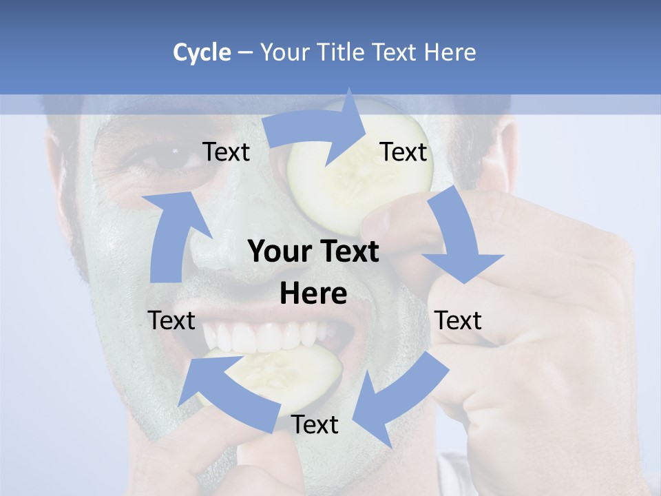 Vertical Happy Mask PowerPoint Template