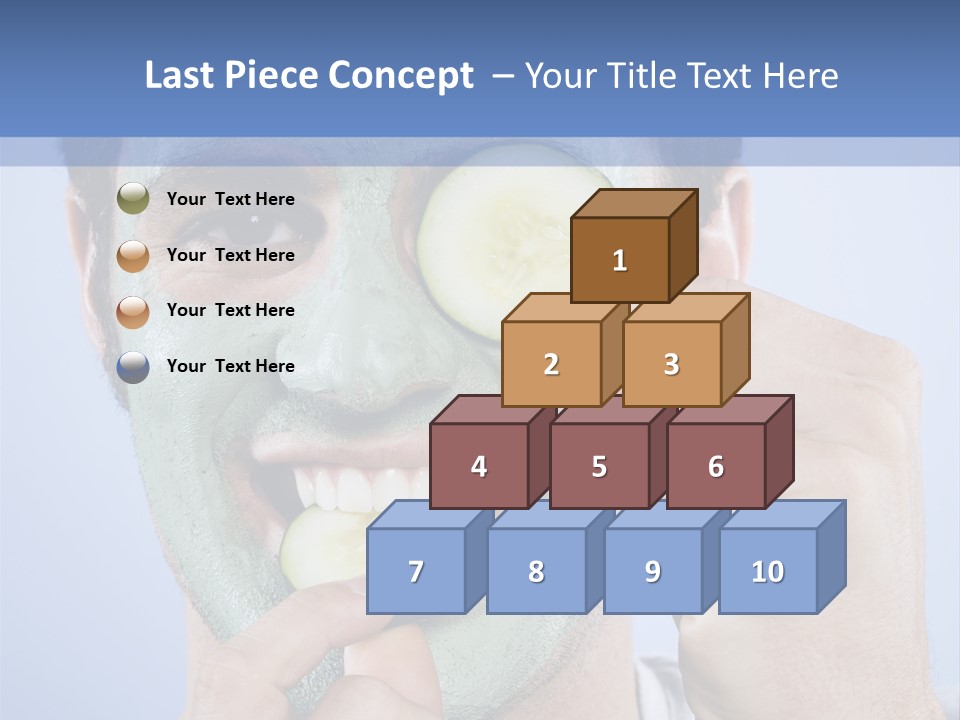 Vertical Happy Mask PowerPoint Template