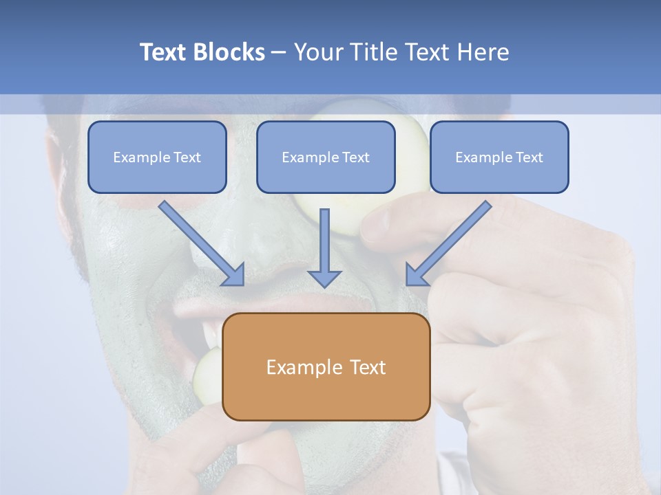 Vertical Happy Mask PowerPoint Template