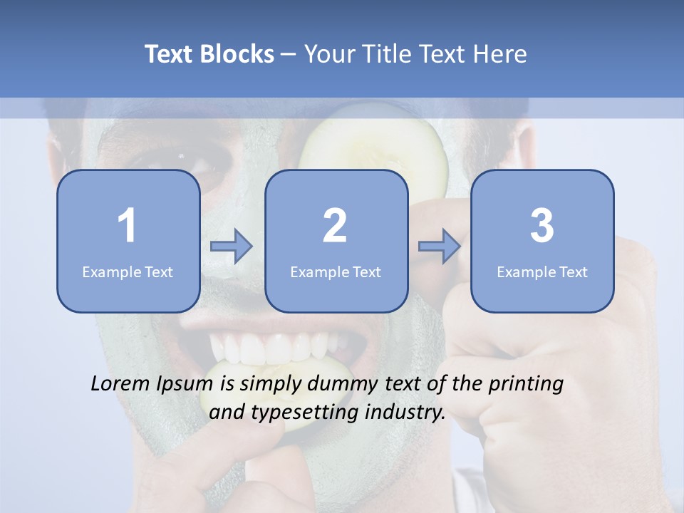 Vertical Happy Mask PowerPoint Template