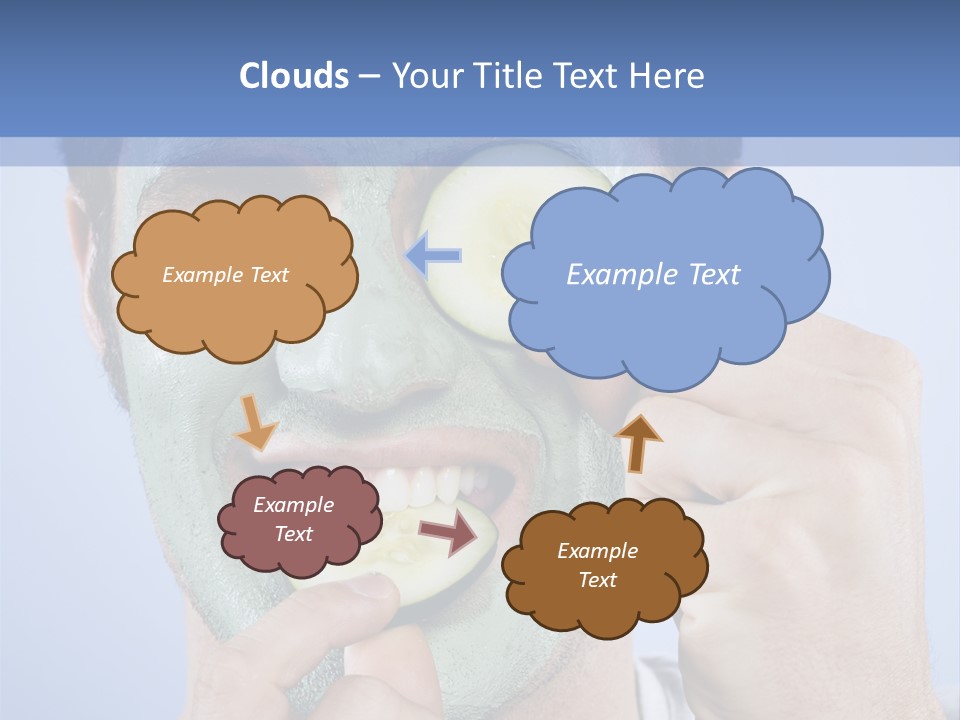 Vertical Happy Mask PowerPoint Template