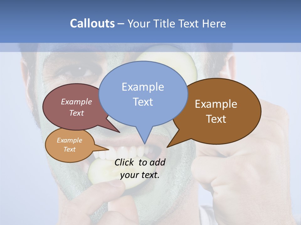 Vertical Happy Mask PowerPoint Template