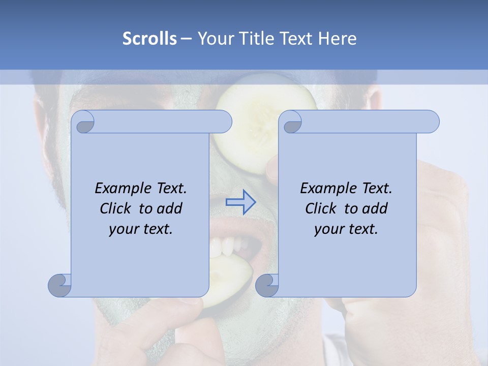 Vertical Happy Mask PowerPoint Template