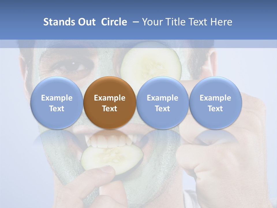 Vertical Happy Mask PowerPoint Template