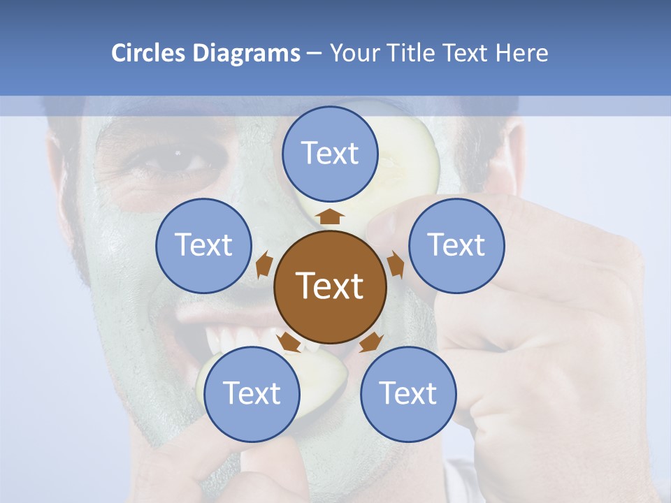 Vertical Happy Mask PowerPoint Template