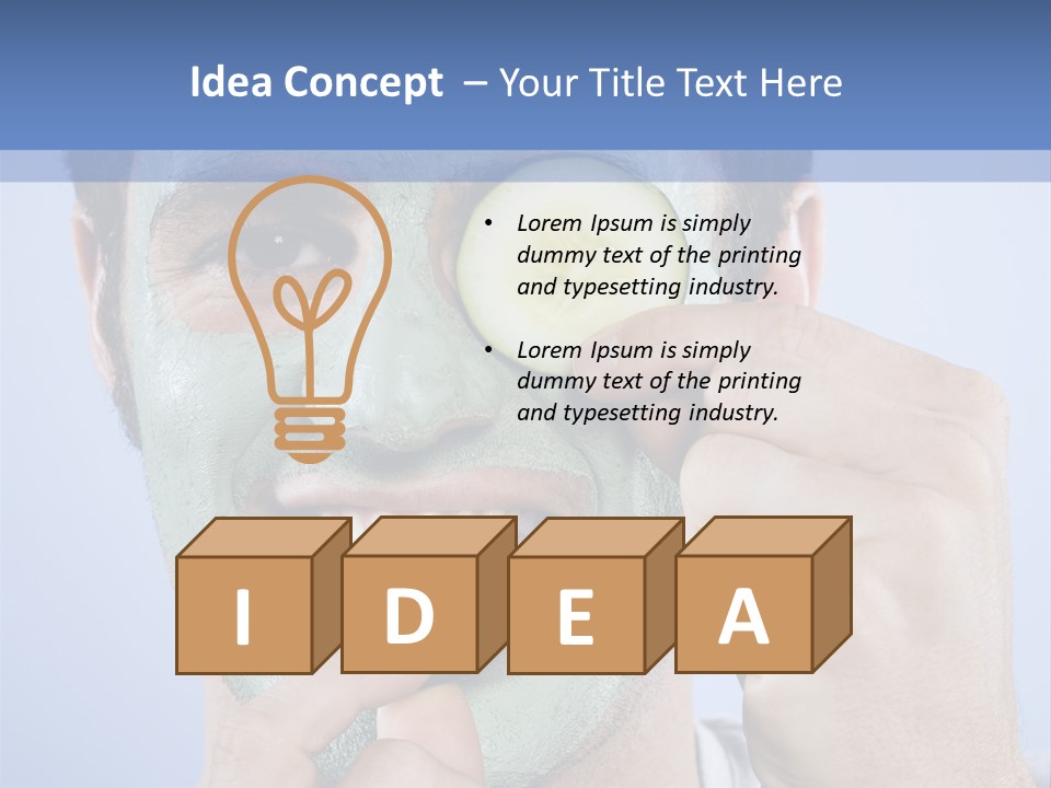 Vertical Happy Mask PowerPoint Template