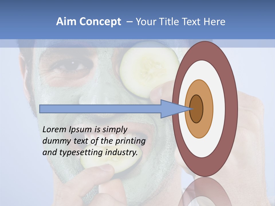 Vertical Happy Mask PowerPoint Template