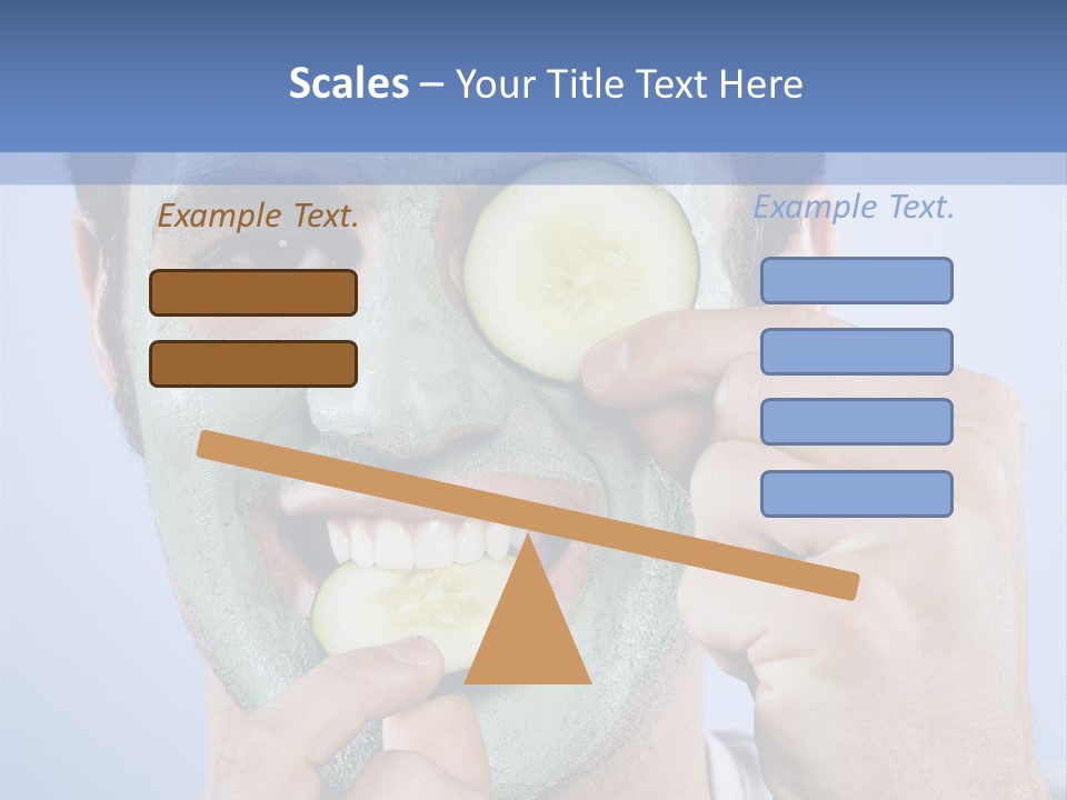 Vertical Happy Mask PowerPoint Template