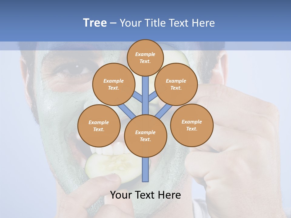 Vertical Happy Mask PowerPoint Template