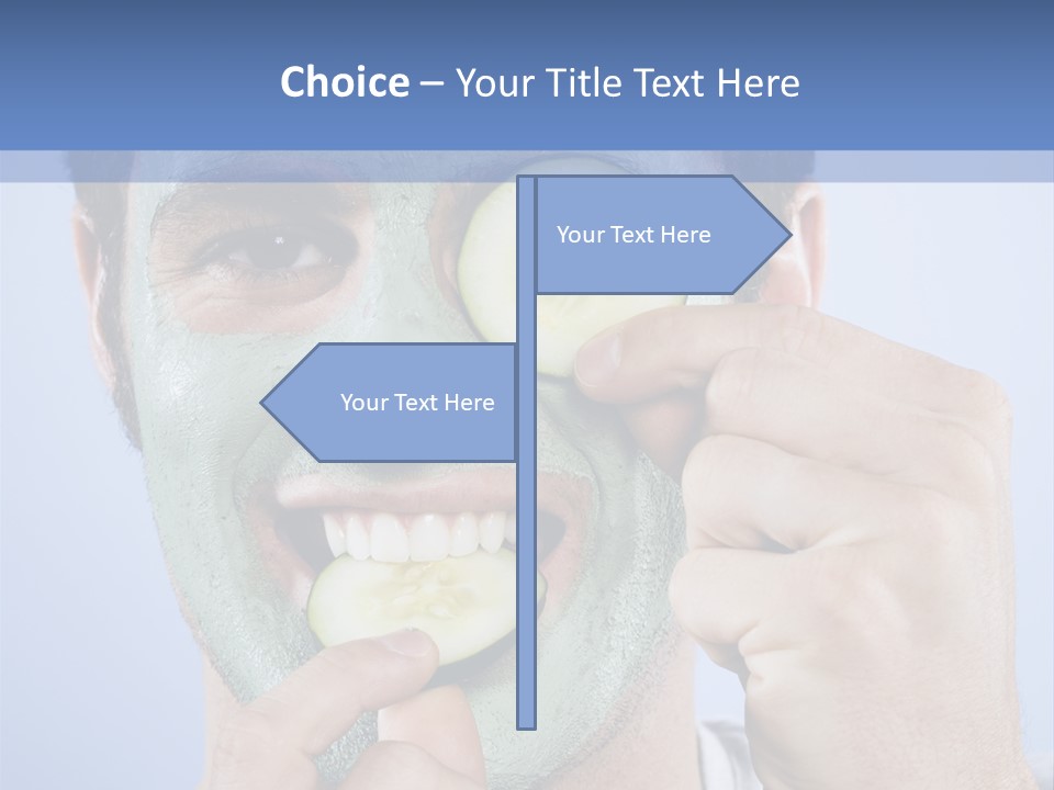 Vertical Happy Mask PowerPoint Template