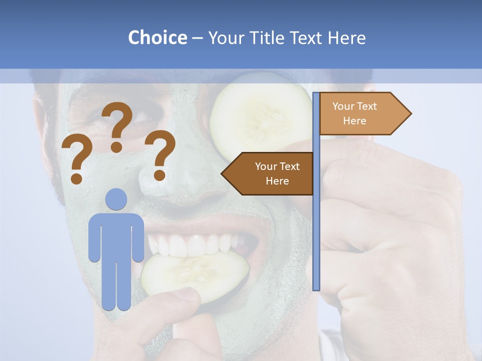 Vertical Happy Mask PowerPoint Template