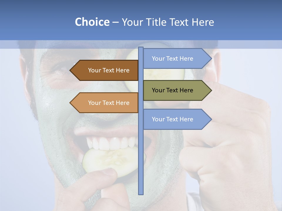 Vertical Happy Mask PowerPoint Template