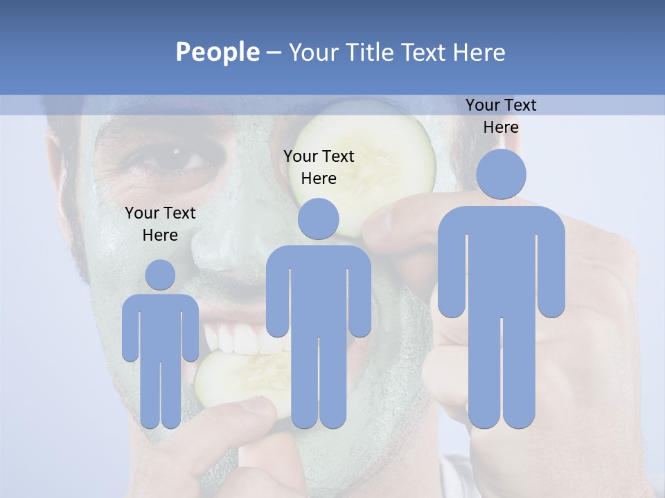 Vertical Happy Mask PowerPoint Template