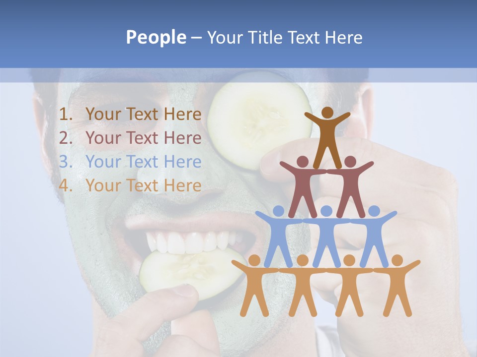 Vertical Happy Mask PowerPoint Template