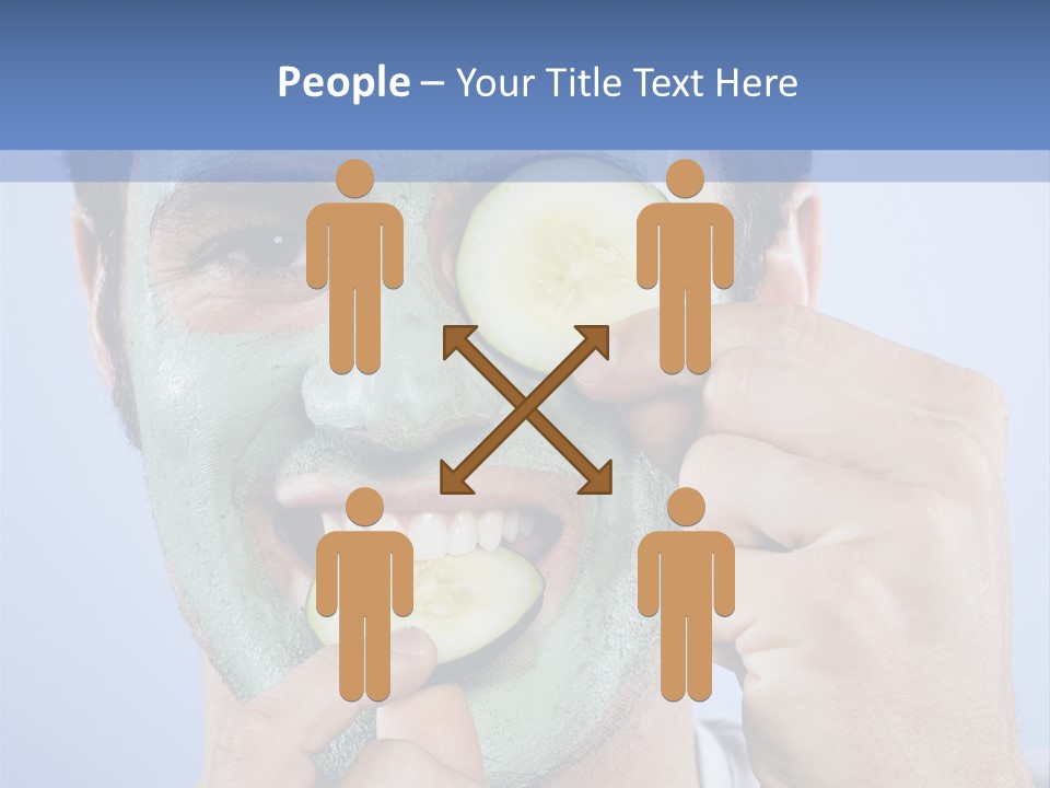 Vertical Happy Mask PowerPoint Template