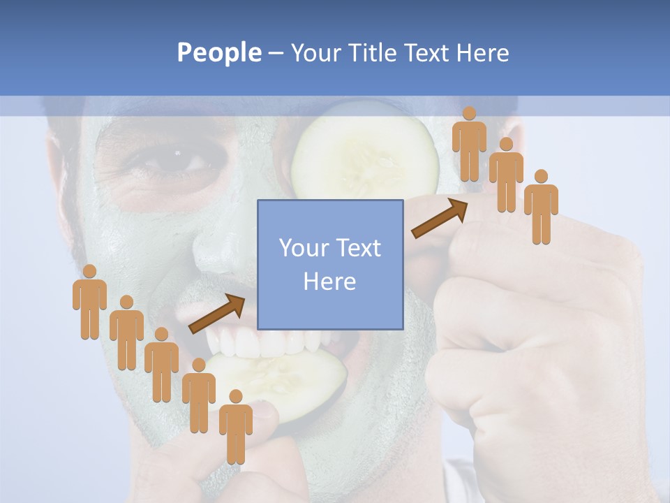 Vertical Happy Mask PowerPoint Template