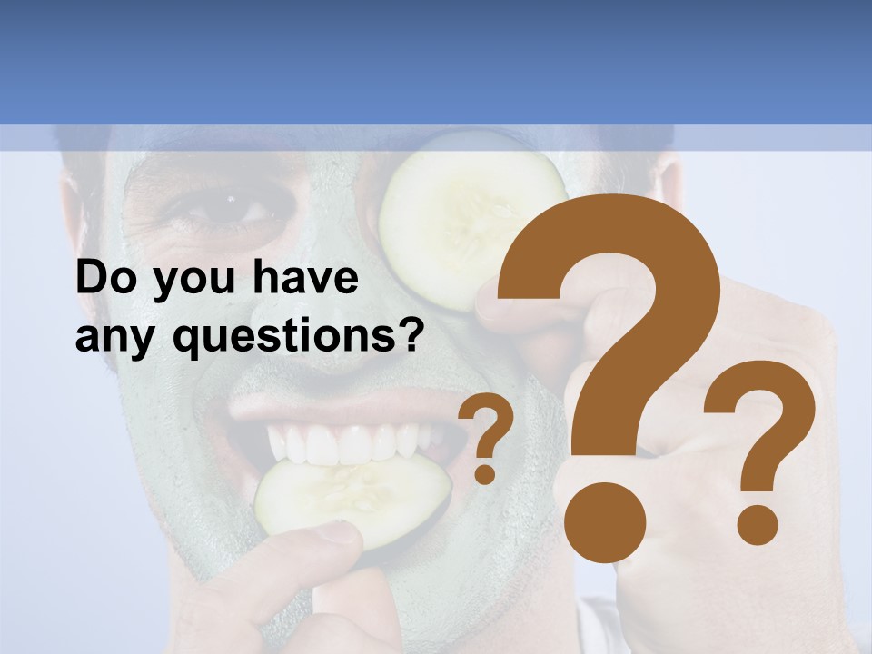 Vertical Happy Mask PowerPoint Template