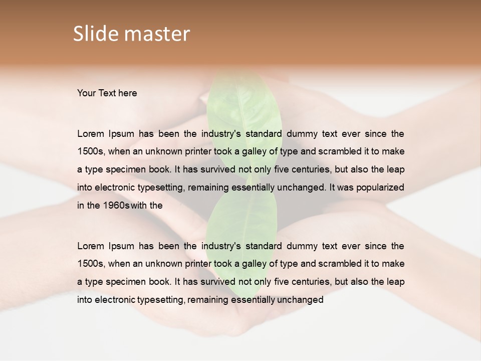 Hold Green Develop PowerPoint Template